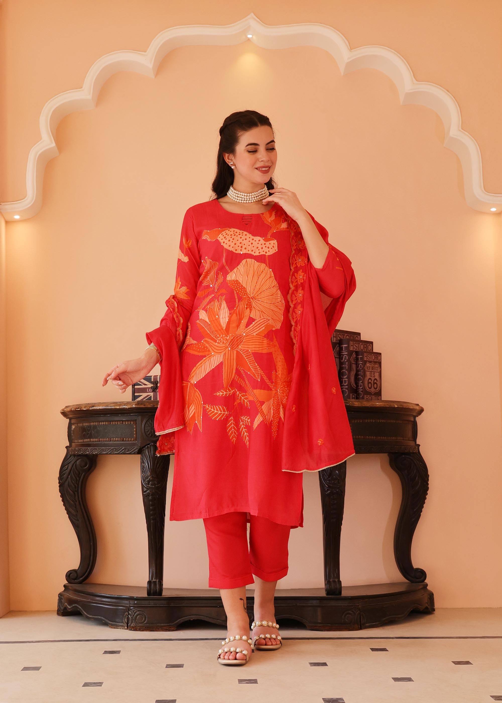 Candy Red 3 Piece Suit Set