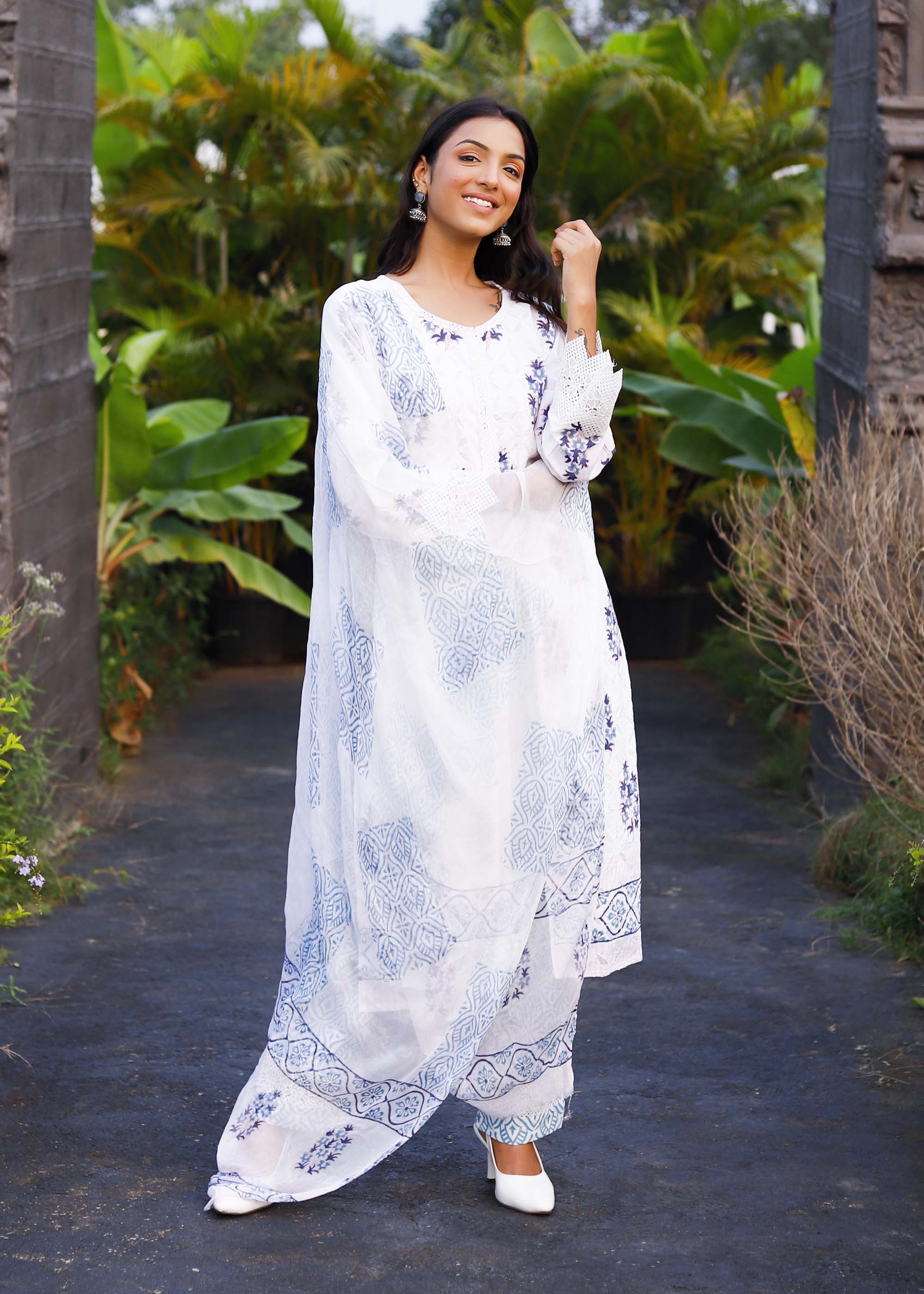 Cotton Block printed 3 piece Suit set