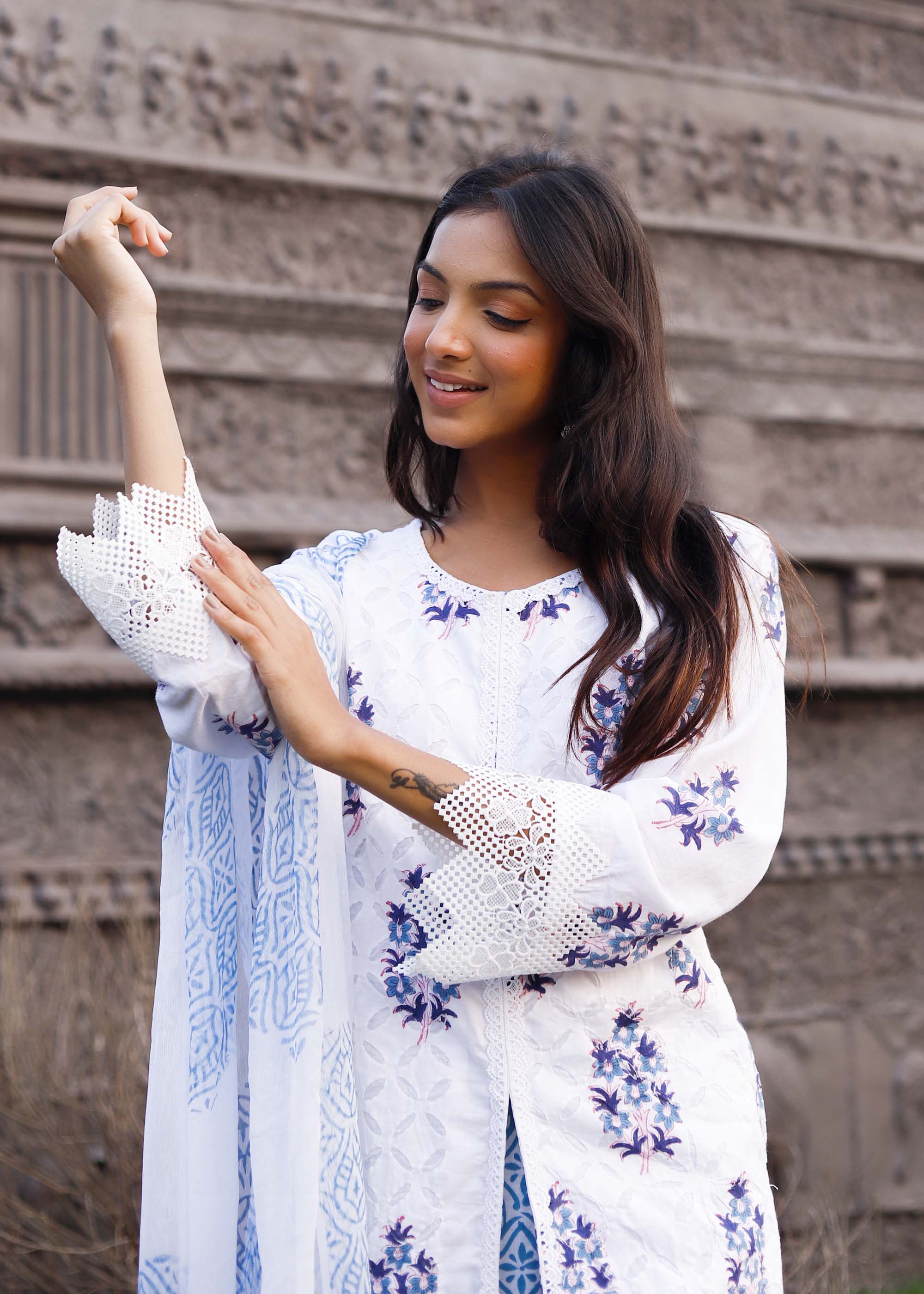 Cotton Block printed 3 piece Suit set