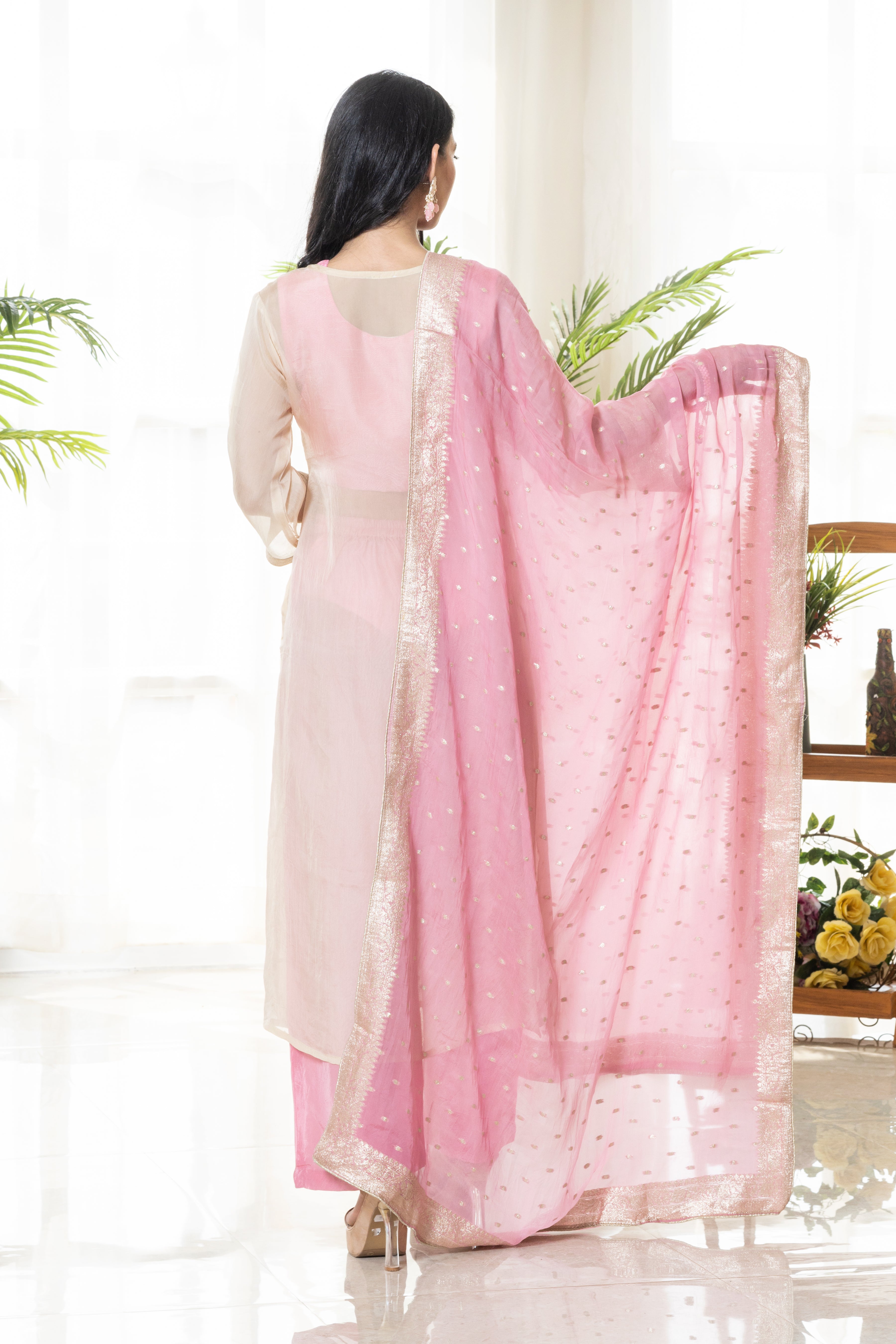 Banarasi organza suit with pure banarasi dupatta