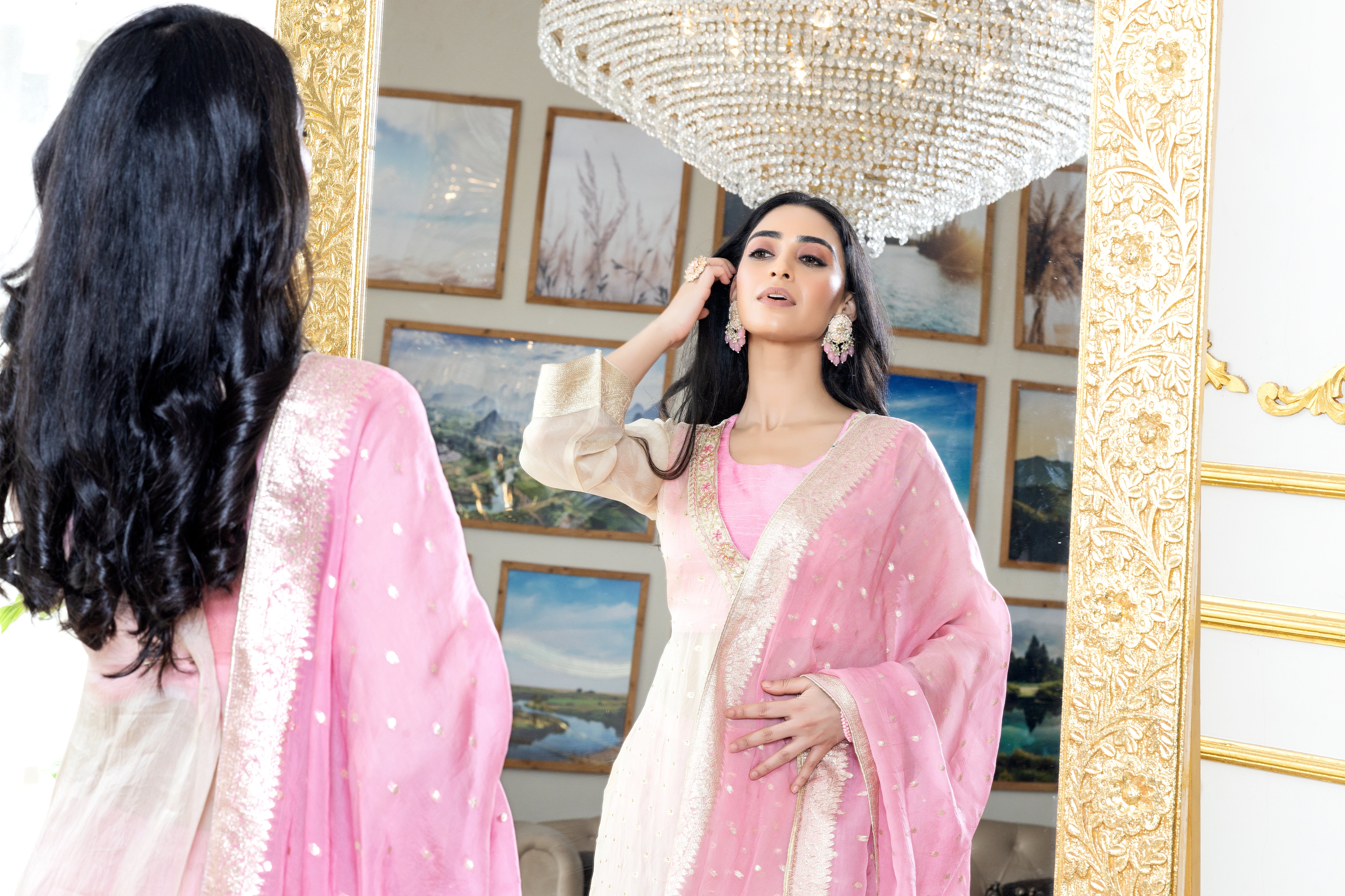 Banarasi organza suit with pure banarasi dupatta