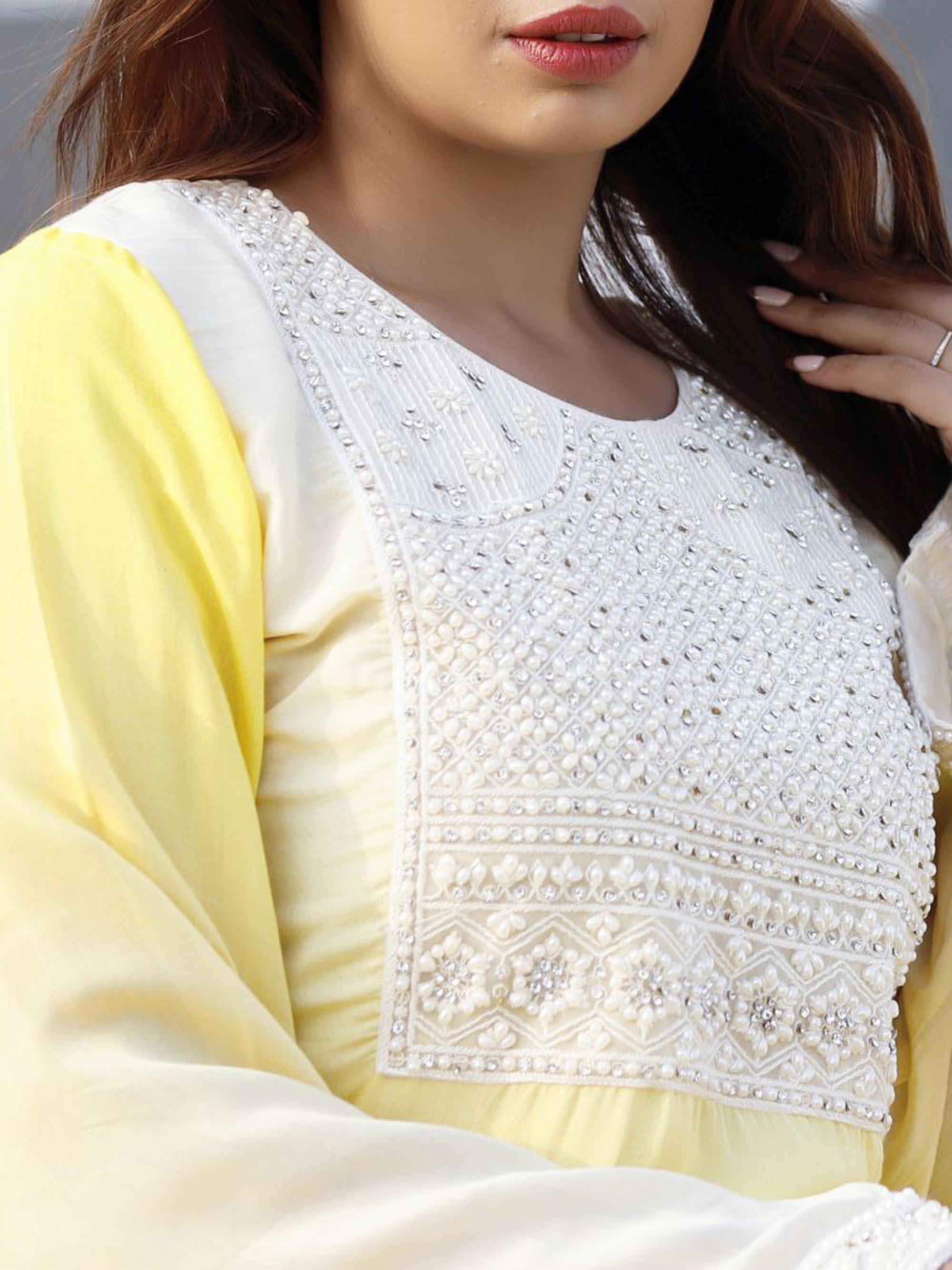Yellow Ombre Modal Kurta Set